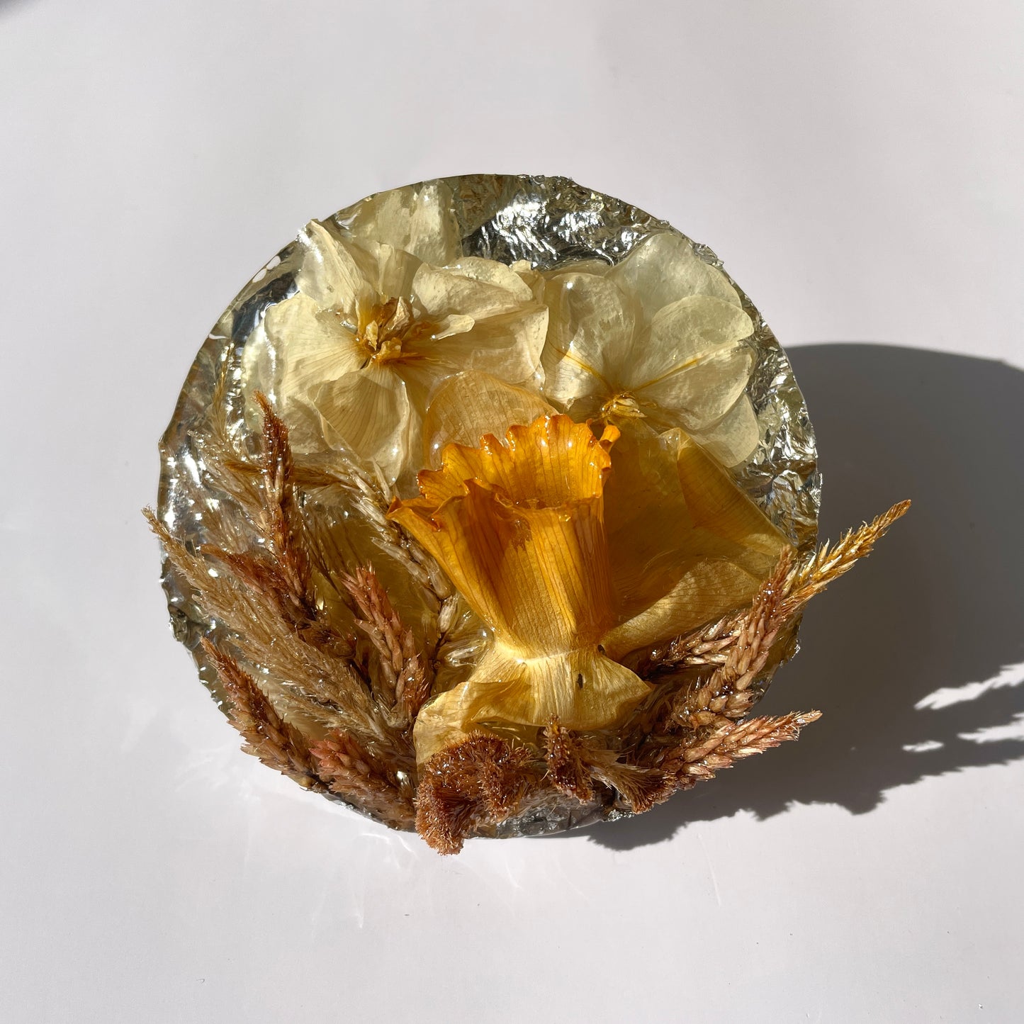 Daffodil, Celosia, Silver